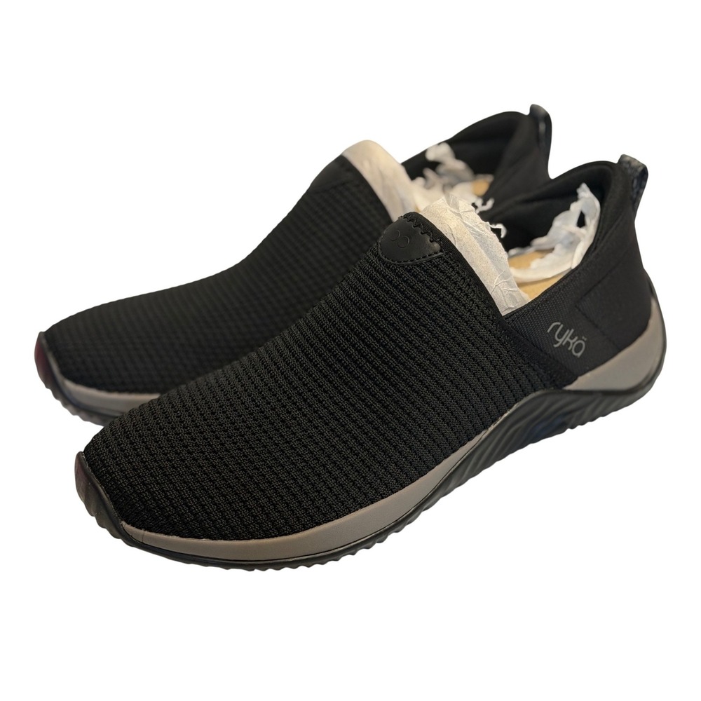 Ryka Echo Unwind Academy Black Knit‎ Walking Sneakers Womens 9W